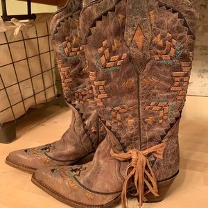 Tassel Corral cowboy boots